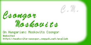 csongor moskovits business card